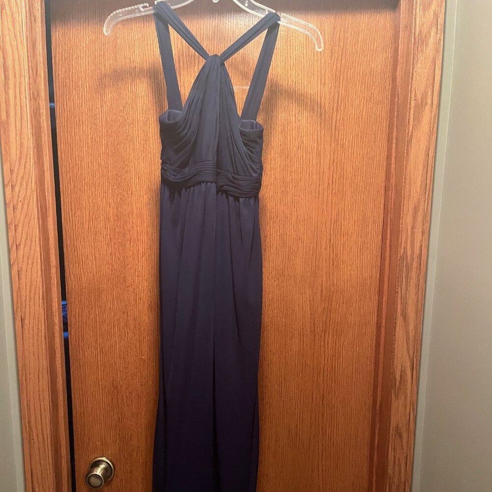 David's Bridal Navy Jr. Bridemaid Dress